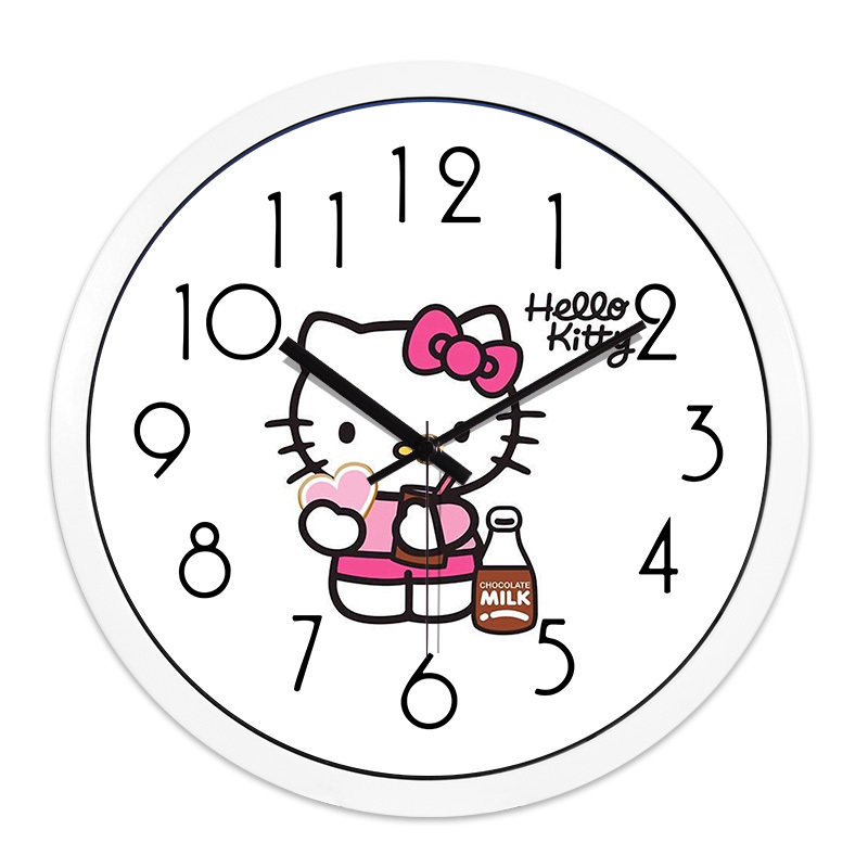 钟表可爱卡通凯蒂猫hellokitty挂钟儿童金属石英钟挂表挂钟