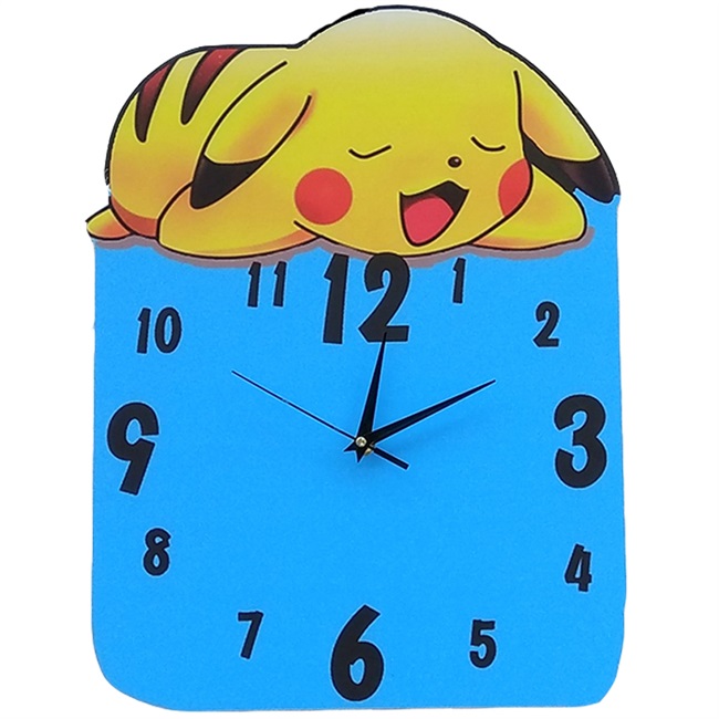 钟表卡通皮卡丘静音挂钟客厅卧室可爱儿童幼儿园挂钟