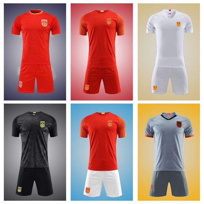 足球黑龙比赛中国队套装男女儿童球衣武磊郑智国足球服