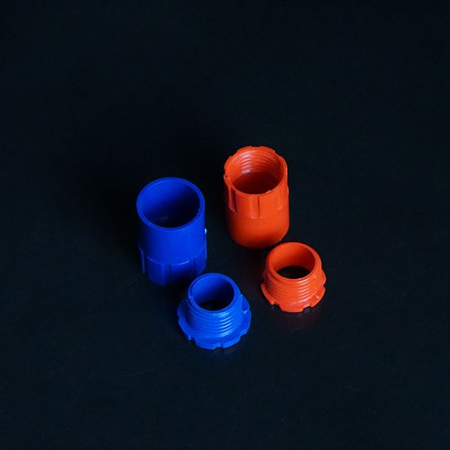 pvc杯梳透线盒蓝彩红蓝锁母锁扣电线配件锁头upvc管