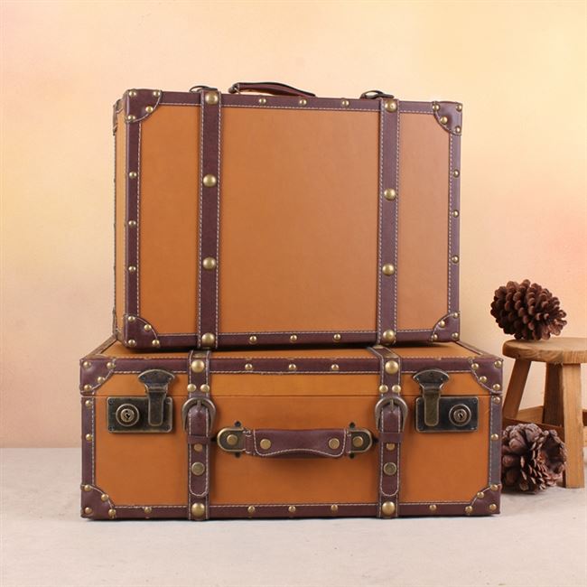 机箱皮箱复古老式手提箱民国做旧旅行寸女手提旅行箱
