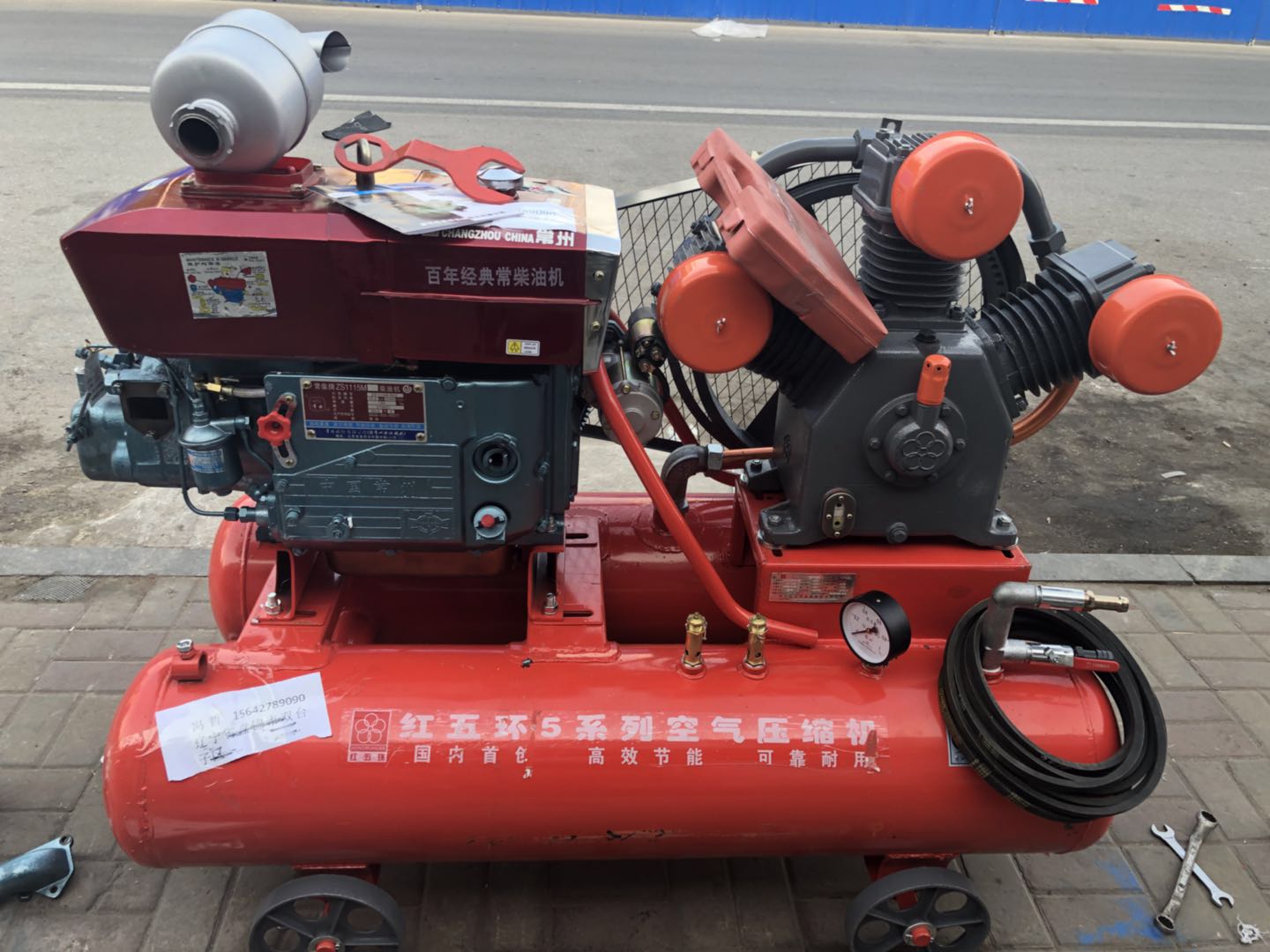 百年风镐矿山新款五环柴油机w023518空压机冲气泵