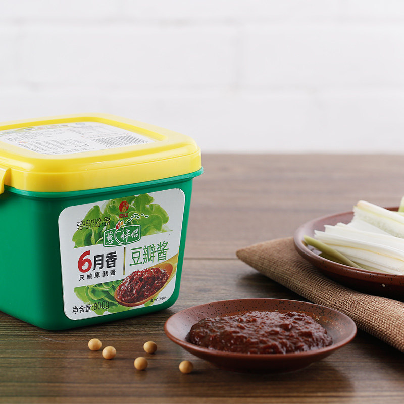 欣和葱伴侣六月香豆瓣酱800g东北大酱蘸酱鲜黄豆酱自制炸酱面酱料