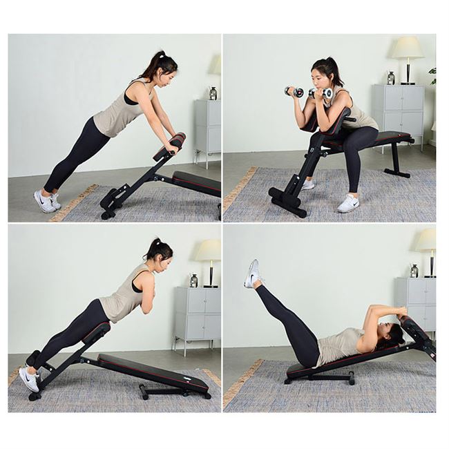 挺身仰卧哑铃罗马多功能起坐健身器山羊腰器家用材仰卧板