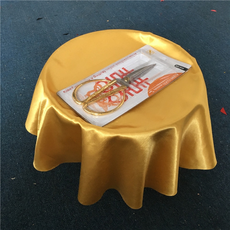 托盘剪彩剪刀定制金色绸缎布料颁奖布金彩金创意礼盒