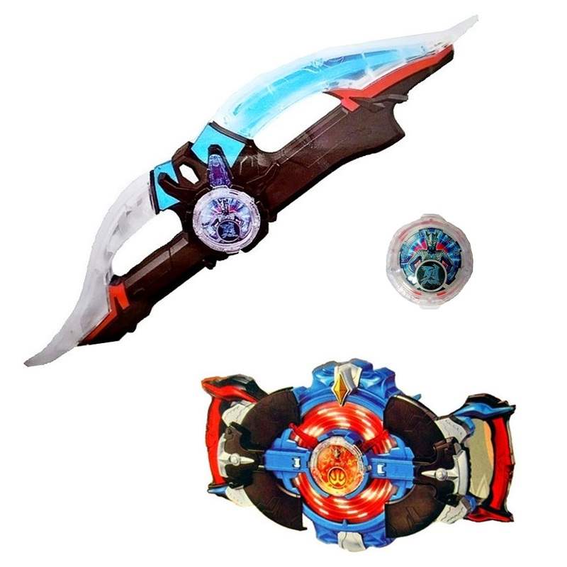 dx罗布奥特曼水晶变身器陀螺布鲁罗索头镖武器召唤器套装男孩玩具