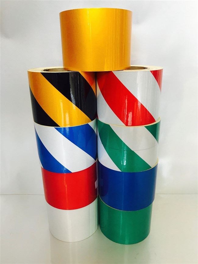 反光护栏贴纸货车电杆地板高速路防水防撞条黄汽车装饰贴