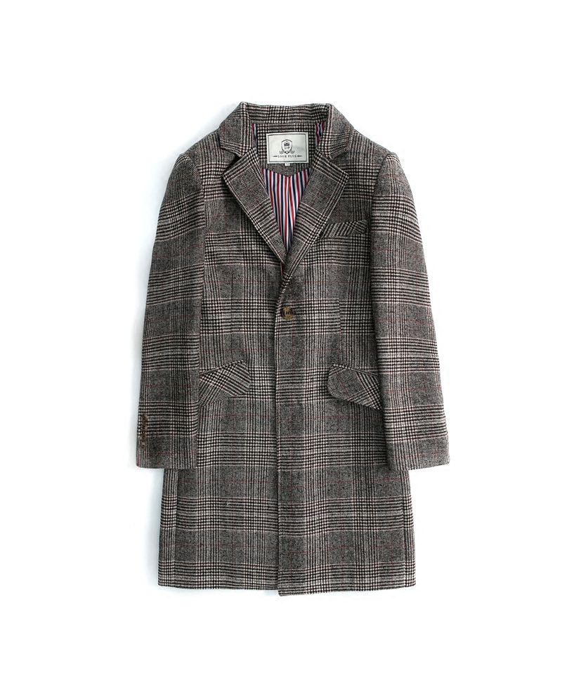 20新款tb风格羊绒大衣红白蓝三色织带男女款毛呢外套中长款风衣潮