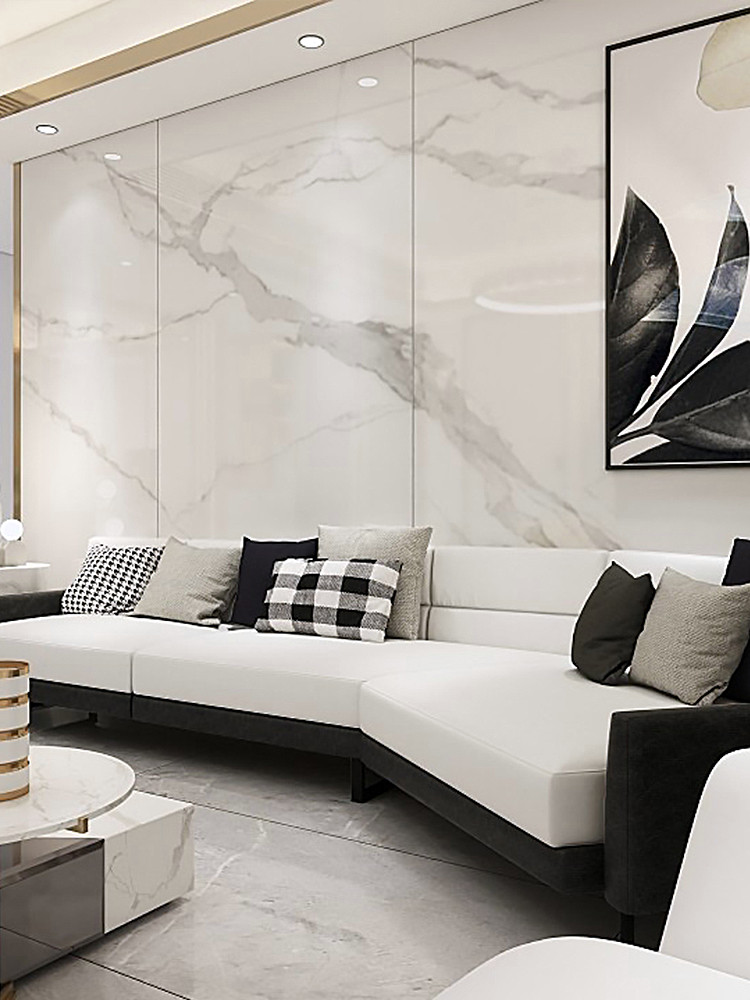 卧室客厅集成饰面护墙板轻奢电视极简背景墙大理石集成板
