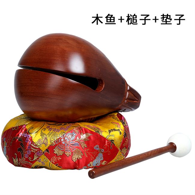 高档博缘桂柚木老式木鱼红木寺庙法器实木纯手工乐器佛教原木雕刻