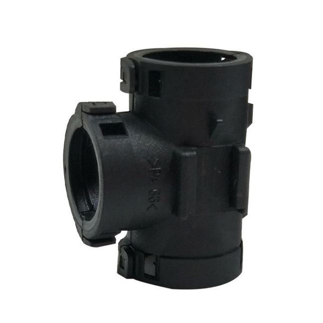 塑料波纹软管三通接头pa66尼龙可打开分叉等径变径t型三通对接头