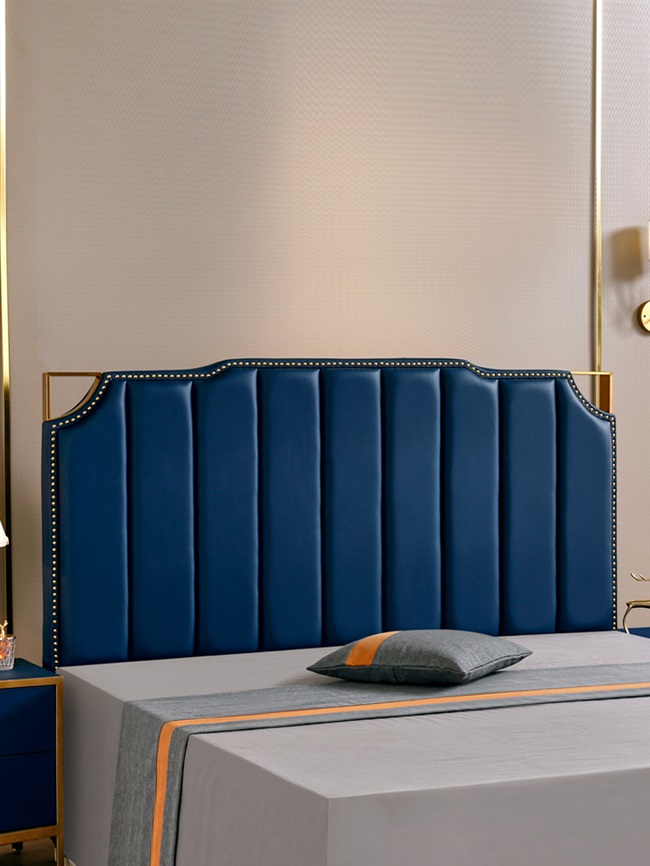 实木定制床头轻奢床头板软包靠背板2米简约皮艺美式单独床头靠背