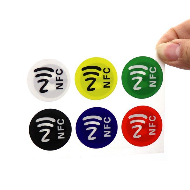 nfc手机手机贴贴纸6个不干胶贴片电子标签兼容华为门禁智能卡