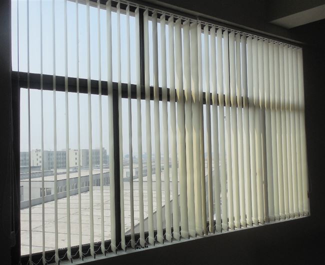 百叶办公室窗帘垂直遮阳落地玻璃隔断竖帘遮光百叶帘