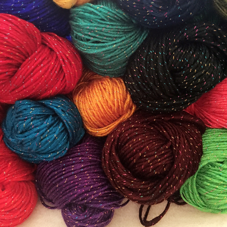 娇兰兰牌七彩亮丝毛线手工编织棉鞋拖鞋裙子毛线