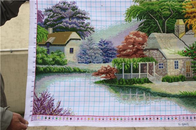 成品十字绣好的手工手绣悠然小居乡村小屋园田十字绣成品