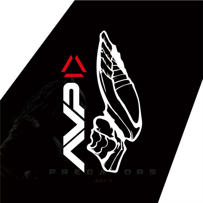 铁血战士predator头像标志反光贴纸网红油箱电动汽车装饰贴