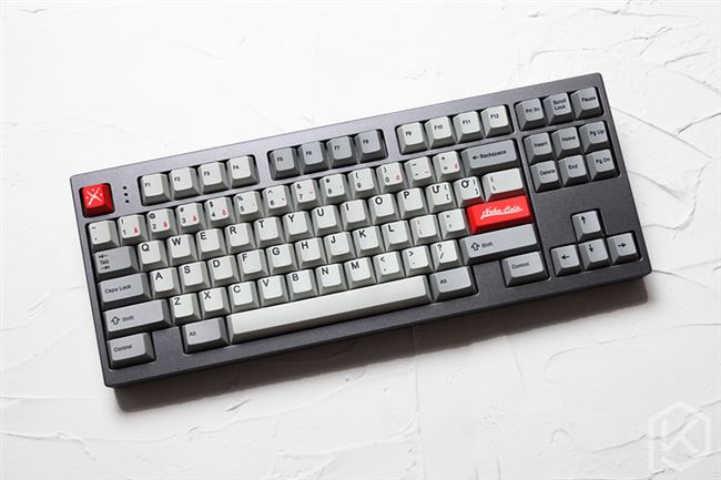 适用于kprepublic越南语原厂高度灰白白热升华键帽机械键盘