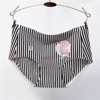 Daisy Girl 28009 ຂອງແທ້ Modal ຜິວຫນັງເປັນມິດ, ສະດວກສະບາຍ, ອ່ອນນຸ່ມແລະ breathable seamless striped underwear ກາງແອວຂອງແມ່ຍິງ