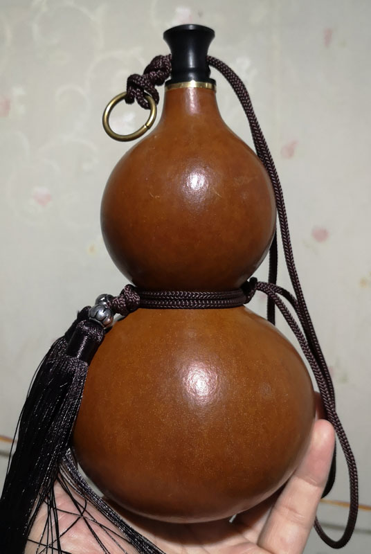 带龙头糯米蜂蜡防漏处理天然开口酒葫芦装酒随身壶大号户外济公