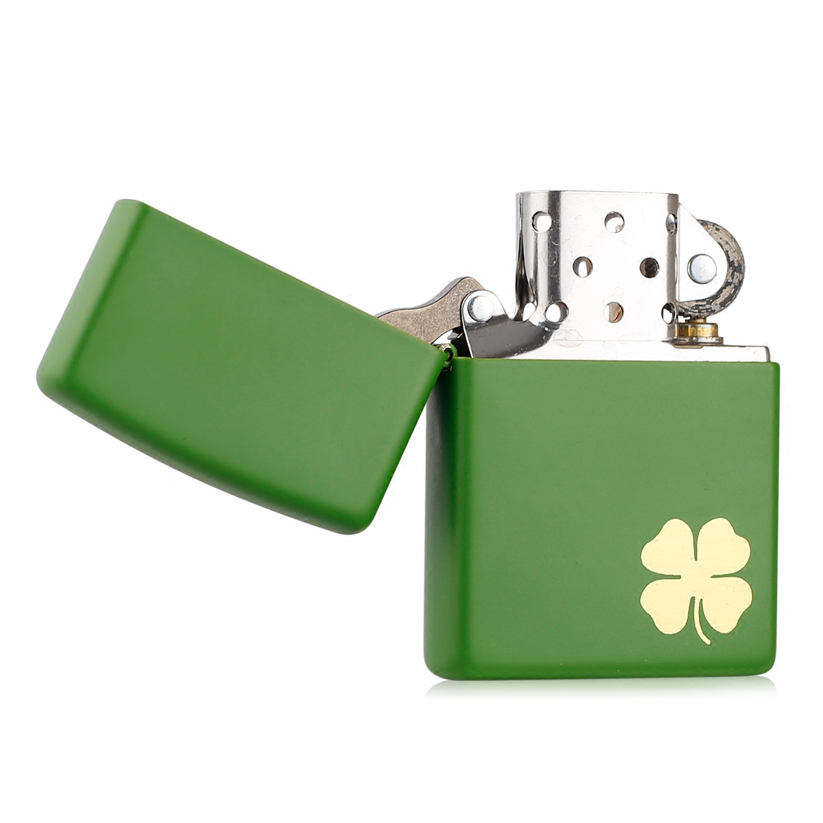爱情zippo打火机正品21032哑漆爱尔兰幸运四叶草礼物zippo