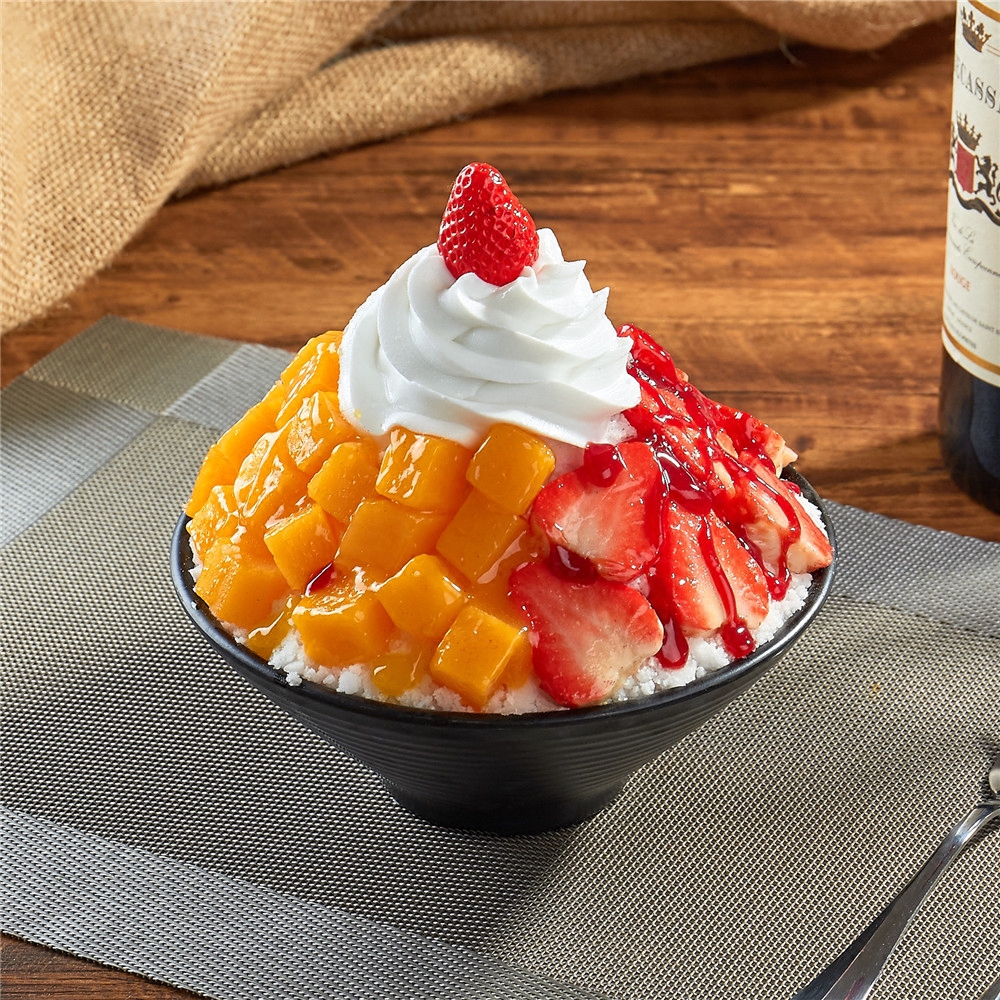 模型雪冰甜品仿真韩国雪花冰淇淋黄豆粉豆粉仿真水果