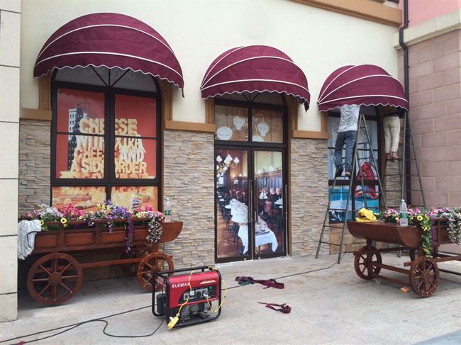 阳台遮阳伸缩折叠防雨防晒西瓜窗户酒吧餐厅遮阳篷