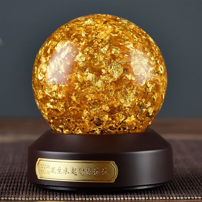 风生生水起水水晶球财源滚滚招财进宝摆件开业乔迁摆件