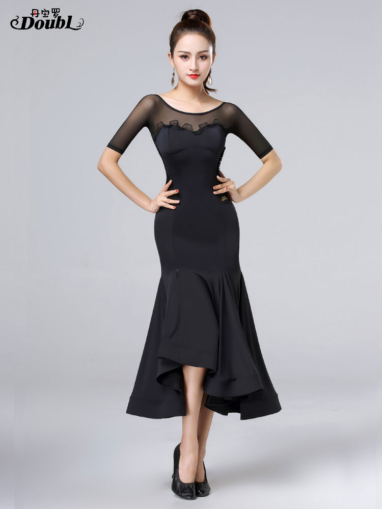 华尔兹摩登舞连衣裙新款裙高档大摆交谊舞国标舞舞蹈服表演