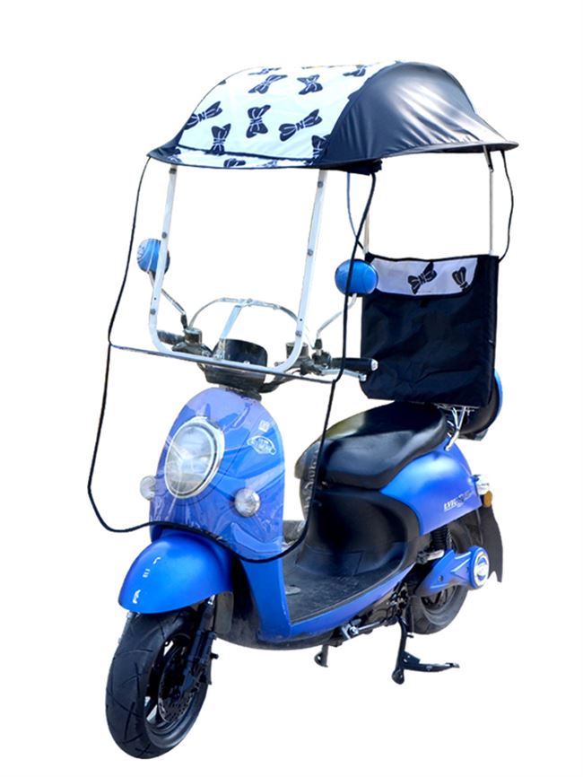 雨棚电动车挡雨电瓶车遮阳伞摩托车防风折叠款防快速电动车遮阳伞