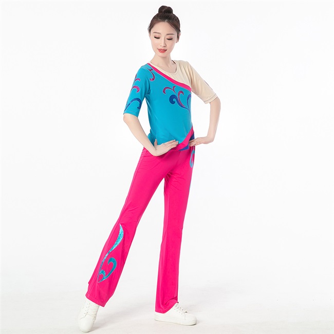 云裳健美操服装新款现代广场舞健身操比赛服成人体操广场舞套装