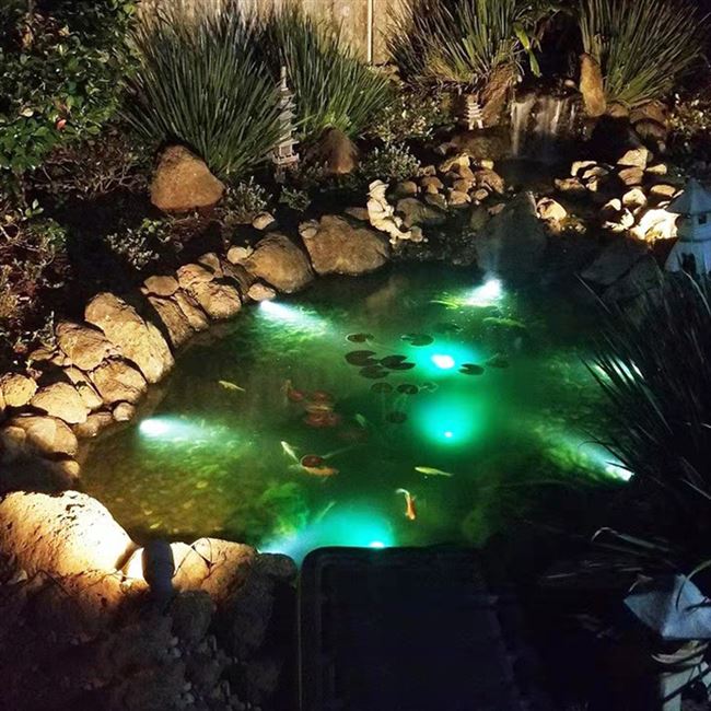 家用水底水池太阳能投射射灯户外庭院防水鱼池景观庭院灯饰