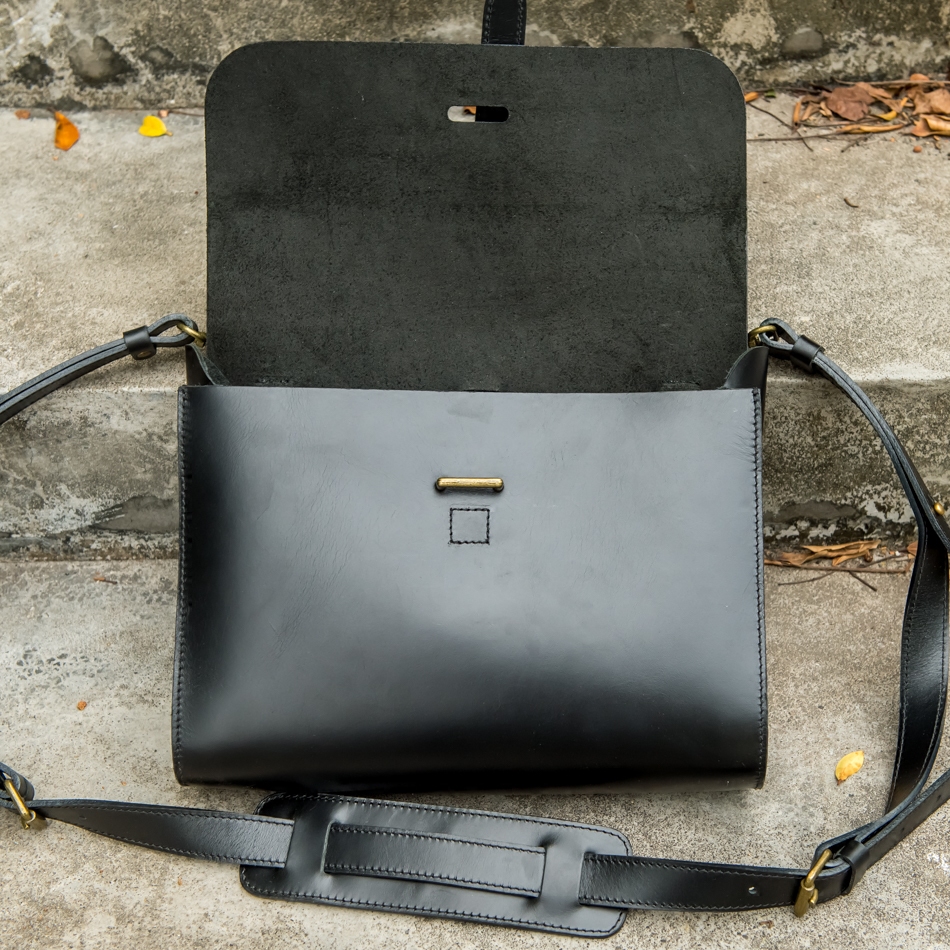 玩儿托特斜挎包单肩包男邮差手工层皮手端头高端头男士包袋