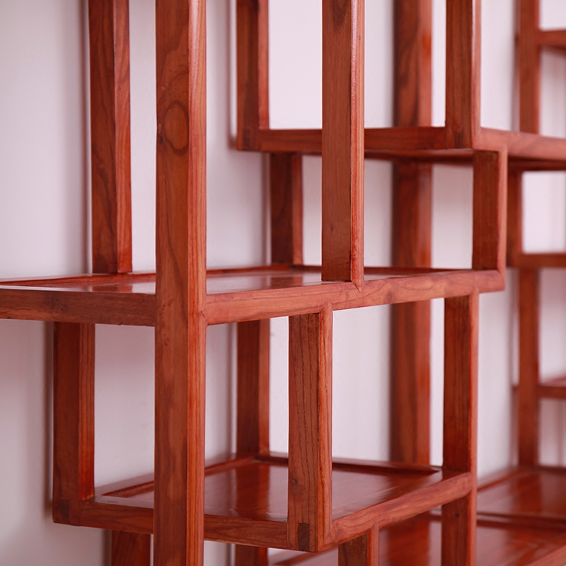 实木中式明清仿古榆木多宝阁摆件古董装饰展示架多宝格