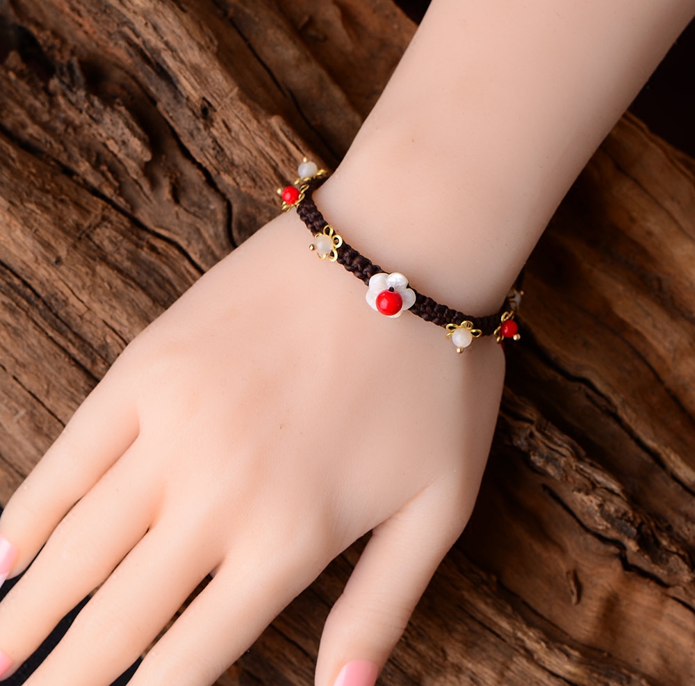 民族风手链复古贝壳手绳女韩版简约个性学生闺蜜手链