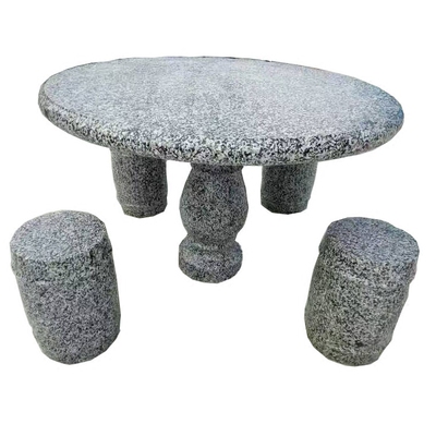 石雕石桌凳大理石户外休闲座椅摆件茶几石头雕刻花岗岩鼓凳圆桌