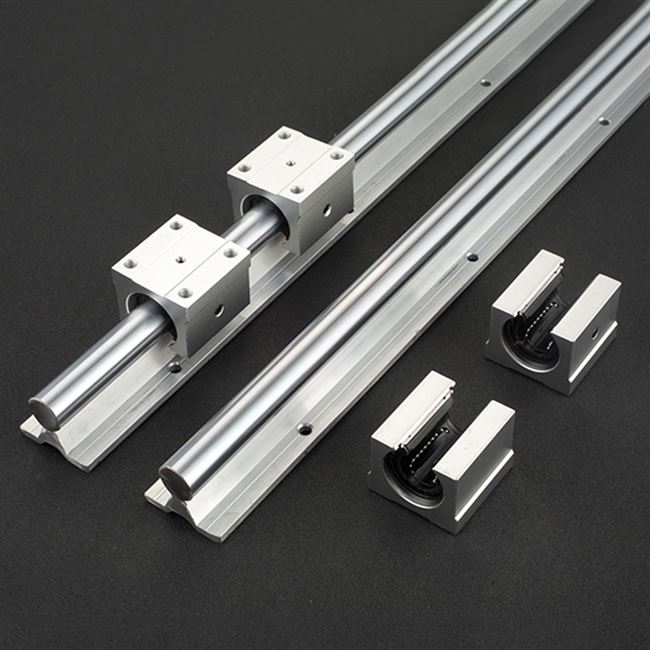 滑轨轴承木工直线导轨光轴带支撑铝托滑台sbr导柱滑块滚珠