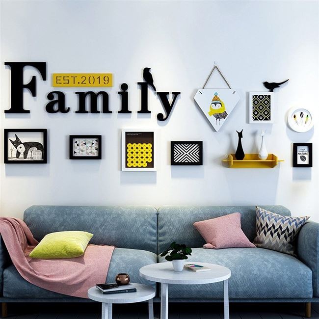 x相框艺术饰品餐厅拍照相片框写真画框架相册墙面墙组合创意照片