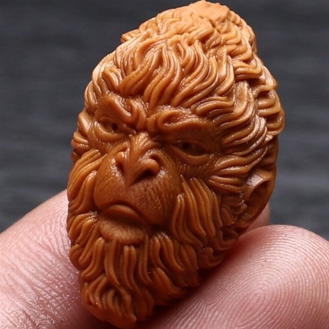 手工核桃男士橄榄核手串齐天大圣橄榄胡手链核雕雕刻猴头文玩
