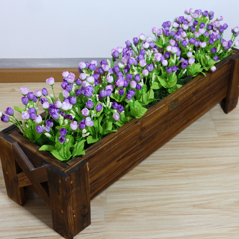 花箱花槽套餐插花假花仿真户外花坛绢花向日葵仿真花