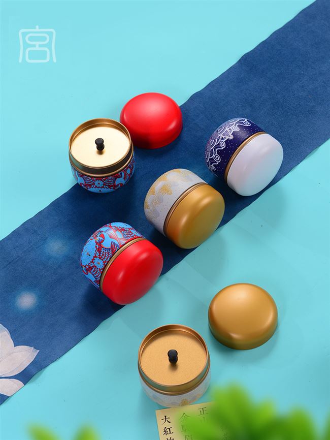 包装盒故宫点翠罐装茶叶岩茶红茶绿茶茶叶罐