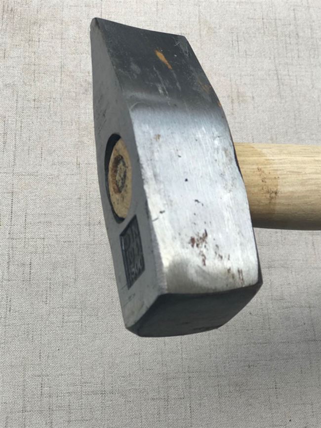 石工手工钣金铁锤木柄锤手瓦工锤头铁匠圆头石工锤