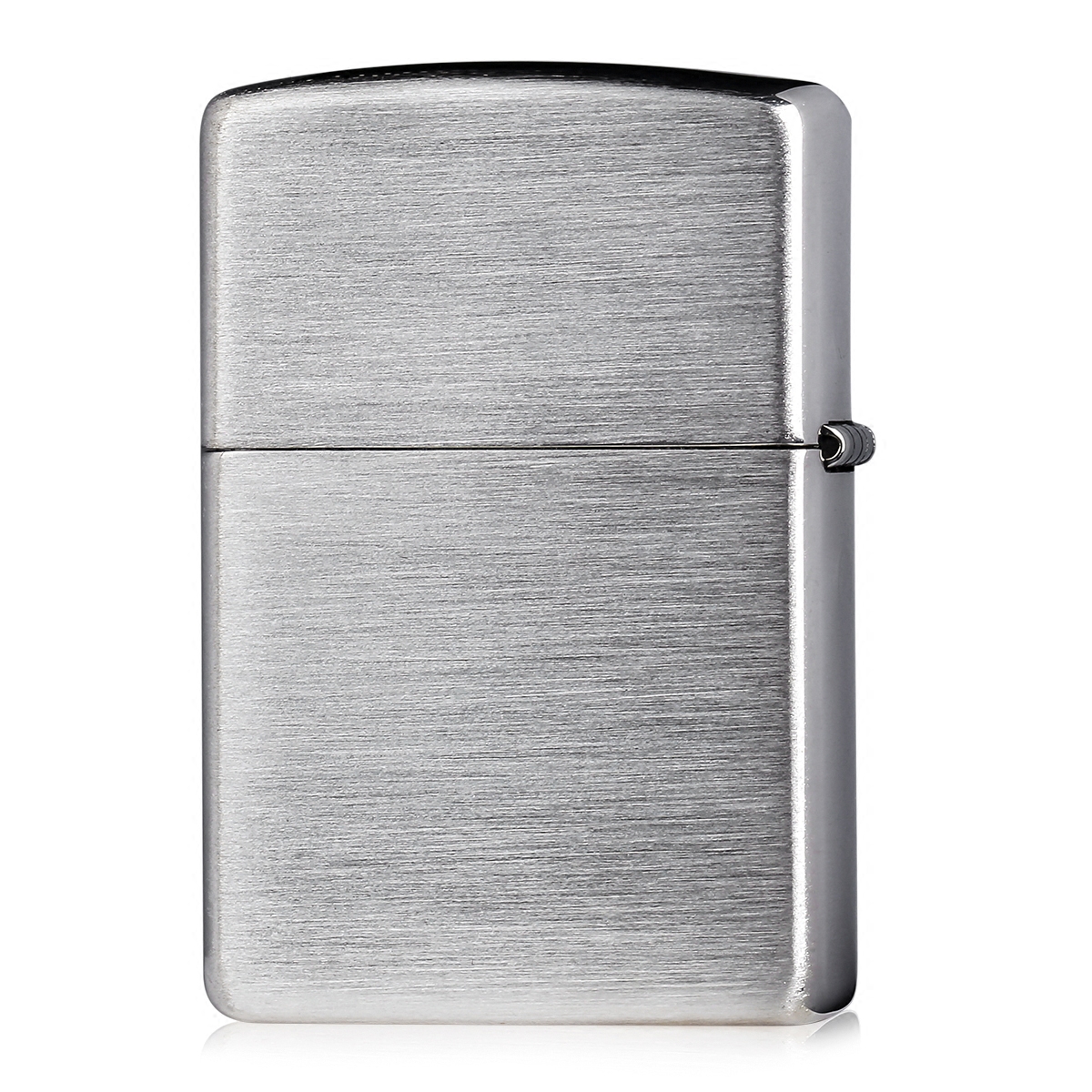 zippo美国原装正品防风打火机纯银拉丝官方正版火机男士收藏级