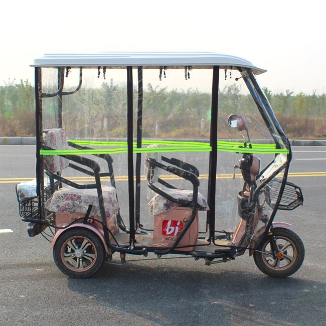 老年巴士三轮车电动休闲全封闭雨蓬小型小型车车蓬遮阳篷