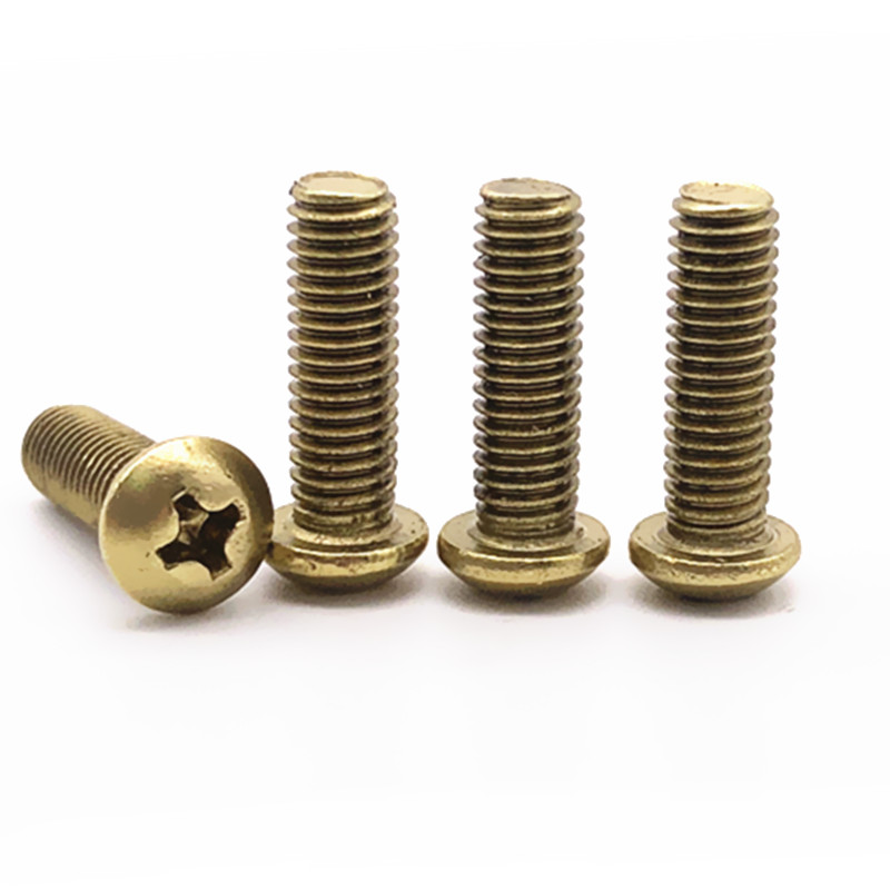 螺丝十字圆头半圆螺丝钉机螺钉黄铜纯铜pmm3m4m5螺钉