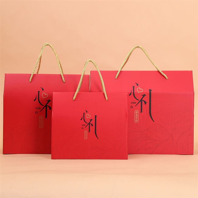 年货包装盒蜂蜜盒匠心红色礼盒礼品盒熟食水果海鲜手提盒包装定做