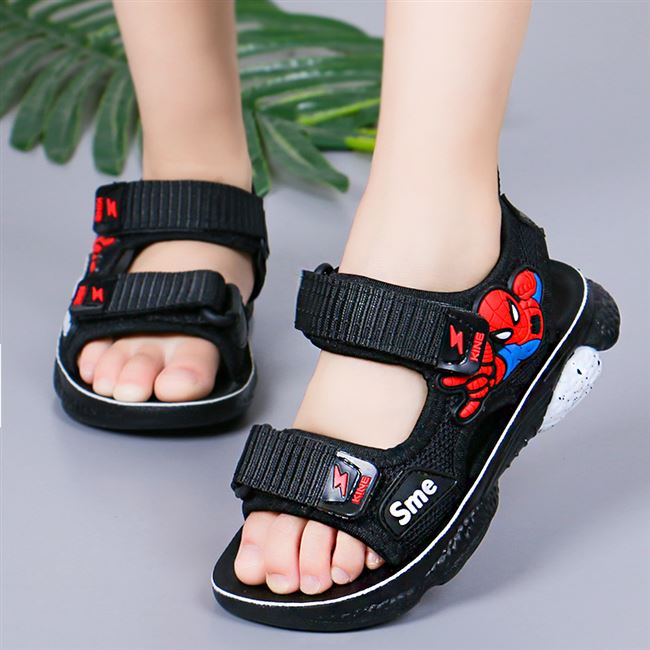 沙滩鞋男童凉鞋 中大童胖脚童装男孩防臭12岁露趾儿童简单帅气7岁