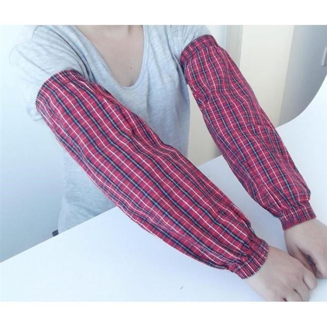 新防油污透气工装耐磨套袖男手臂男士工作汽修修车防脏袖筒花店日