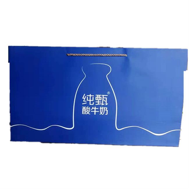 蒙牛纯甄双提手提袋精品牛奶包装袋纸袋礼品袋订做