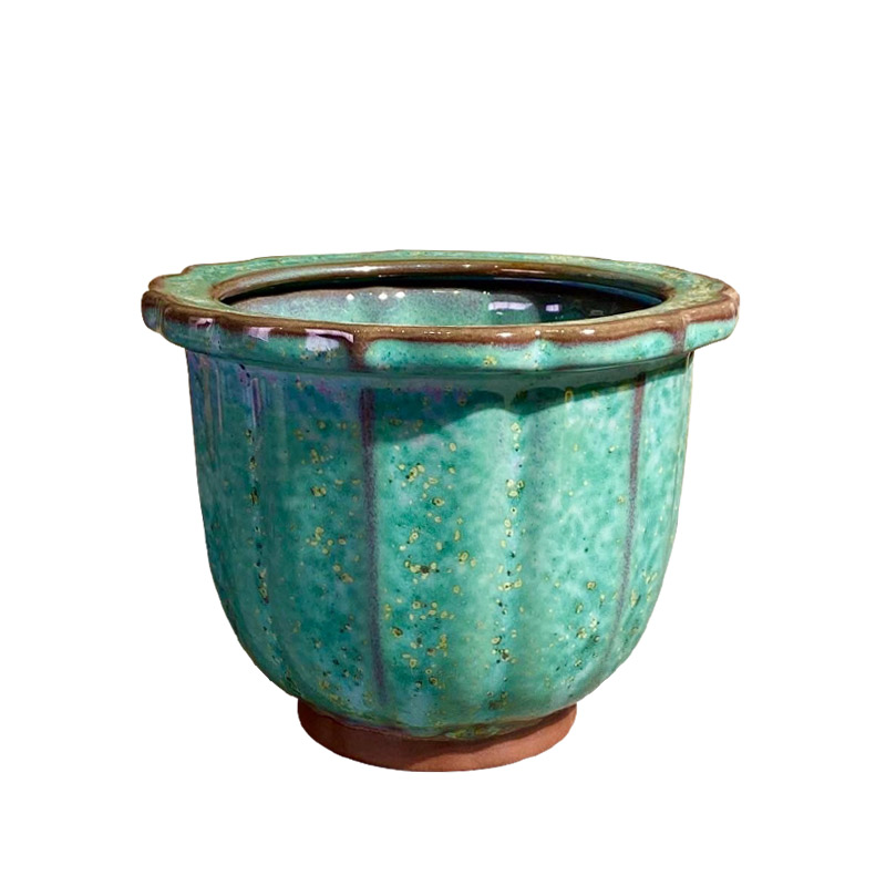 花盆河南禹州神垕钧瓷卢钧金斑釉陶瓷插花种花花盆